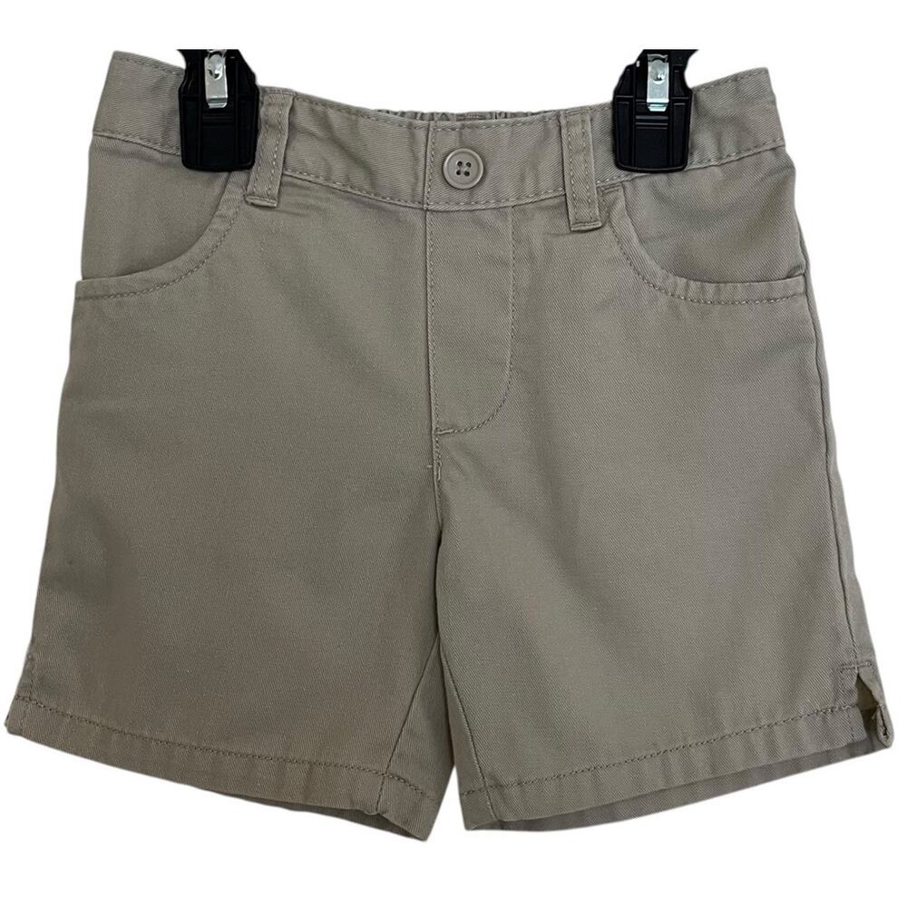 French Toast | Girls Pull On Khaki Uniform Shorts Size 4 Elastic Waist
